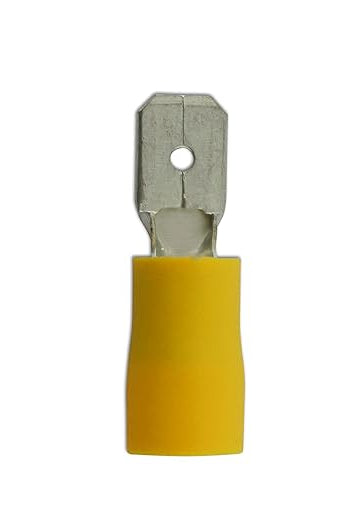Terminal Quikcrimp QKC87 Yellow Male QC Tab 6 mm 2,5 - 6,0 mm