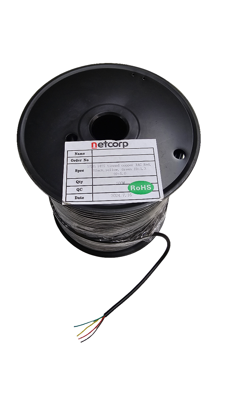 24AWG (7x0.14) 4 Core Automotive Electrical Wiring - 100M Roll