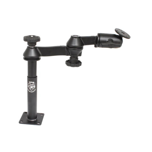 RAM Double Swing Arm with Male Tele-Pole, Female Tele-Pole & Round Base (RAM-VP-SW1-47)