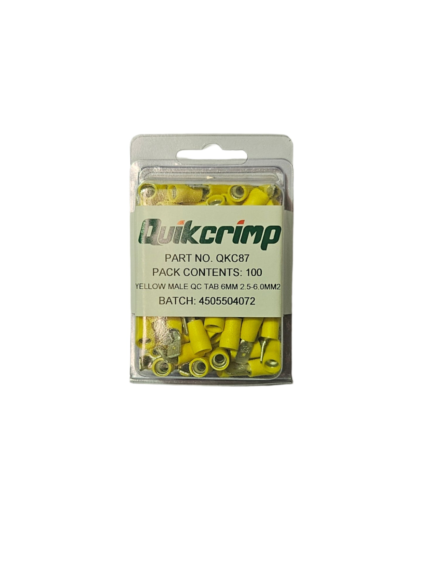 Terminal Quikcrimp QKC87 Yellow Male QC Tab 6 mm 2,5 - 6,0 mm