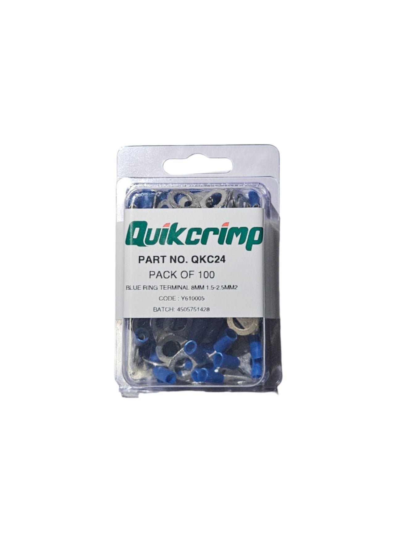 Terminal Quickcrimp QKC24 Blue Ring 8 mm 1,5 - 2,5 mm